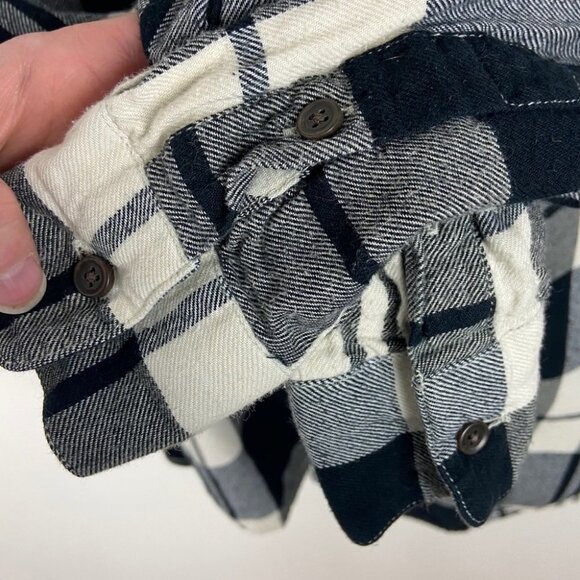 Madewell Oversized Flannel Shirt Lamont Plaid Tomboy Shirttail Top Size XXS Boho - Picture 7 of 9